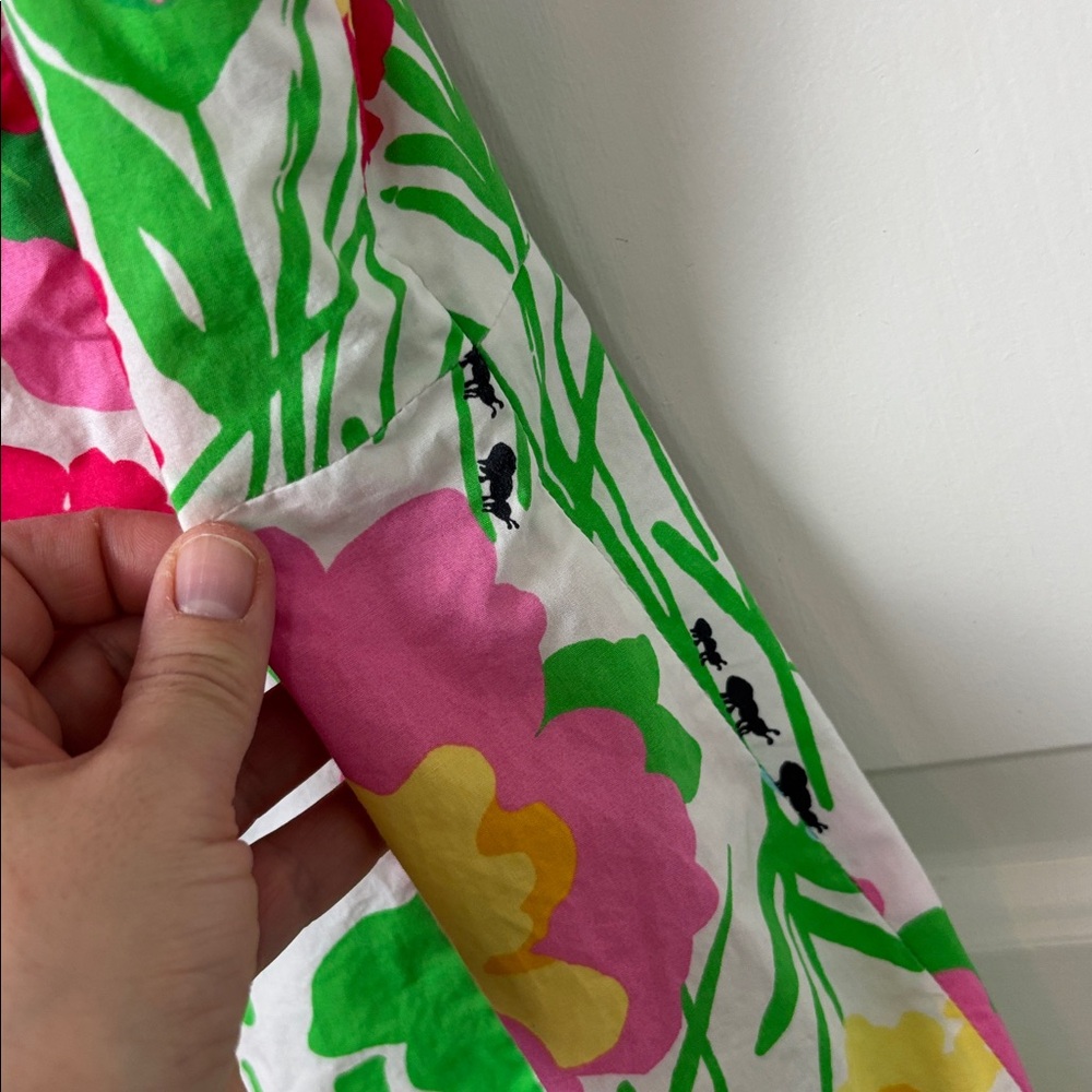 Lilly Pulitzer Floral Ants on Parade Mini Dress with Ruffle Straps - 10 - Picture 4 of 12